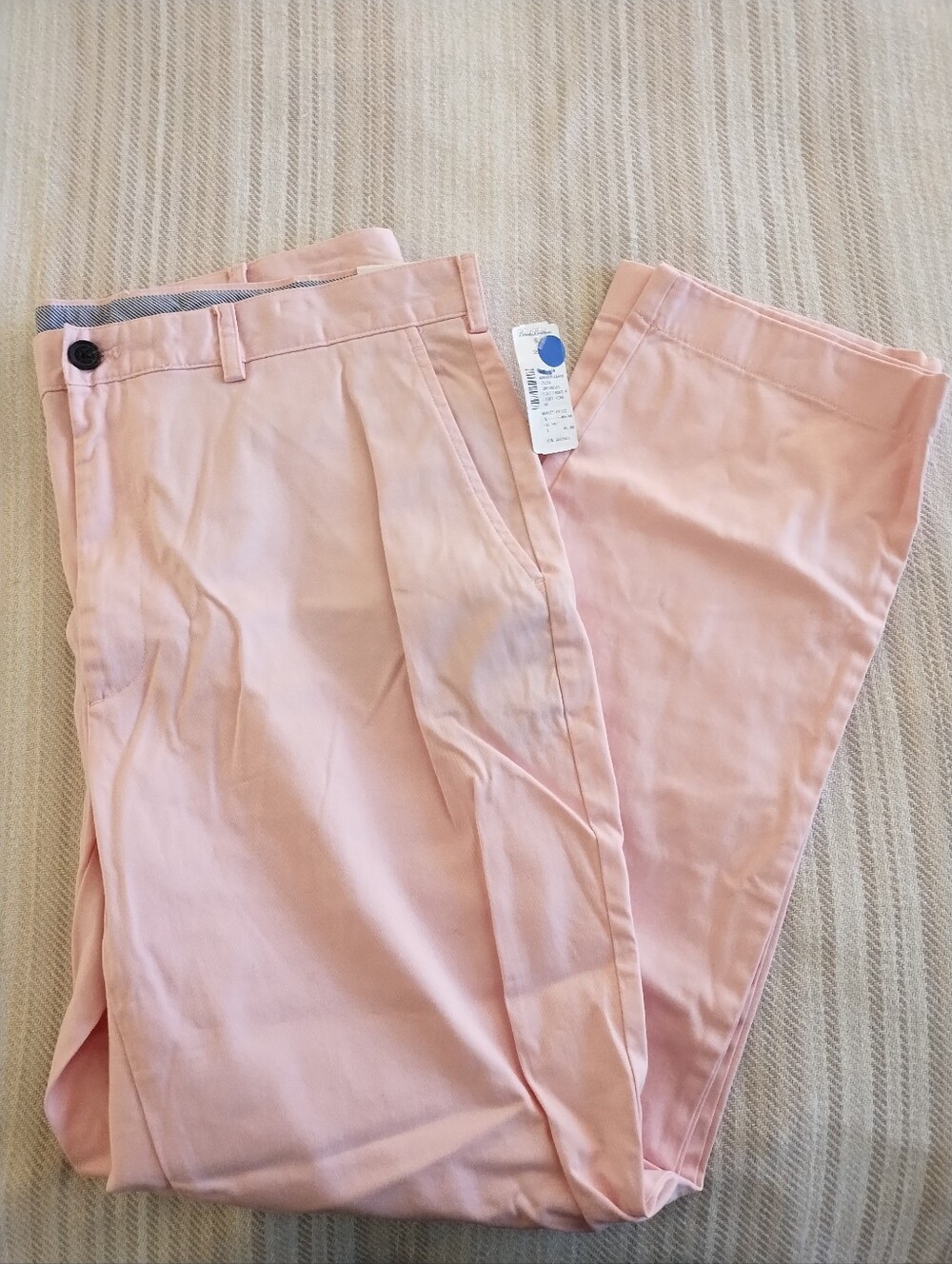 Men's Brooks Brothers Classic Clark Fit W40 / L32 Preppy Casual Light Pink Pants